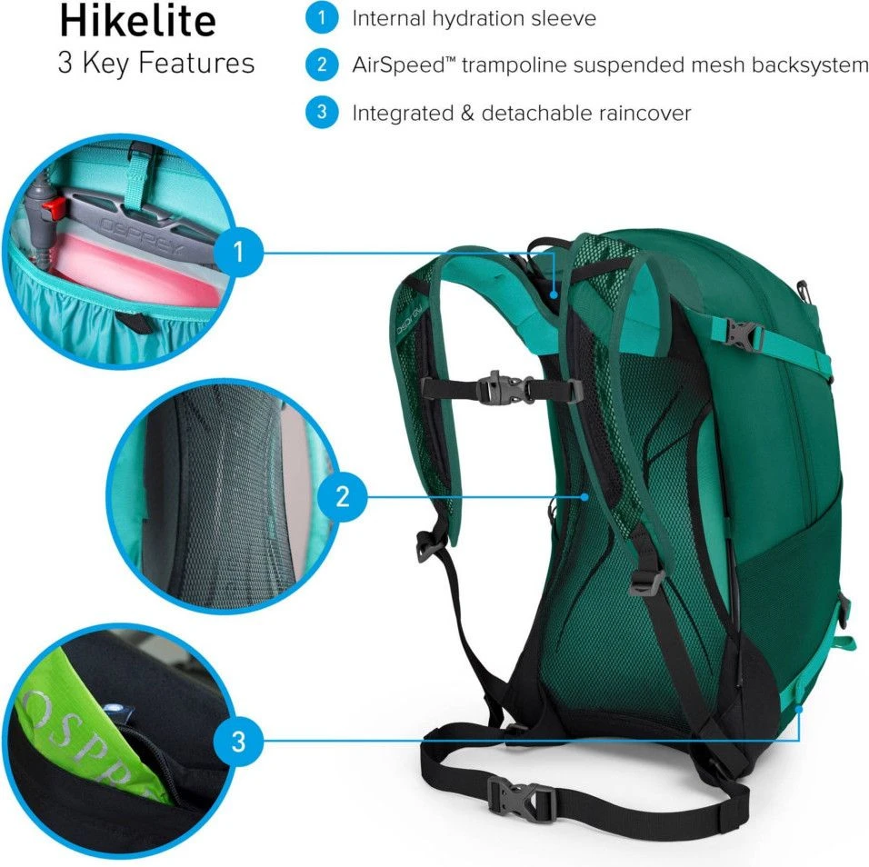 OSPREY Hikelite 26 Black 2 OSPREY Hikelite 26 Black - Image 2